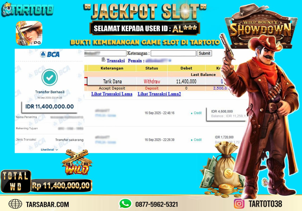 JACKPOT PERMAINAN WILD BOUNTY SHOWDOWN
