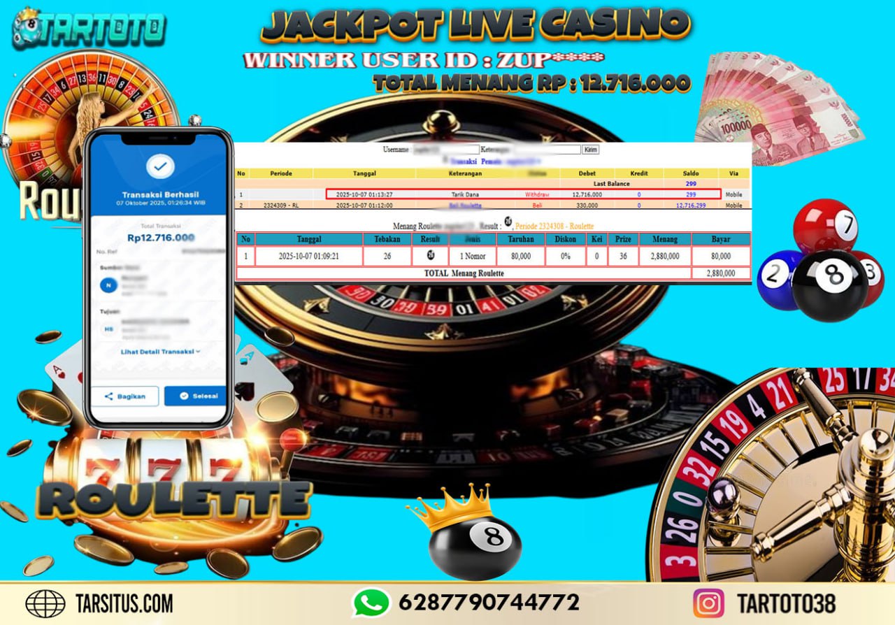 JACKPOT PERMAINAN LIVE CASINO